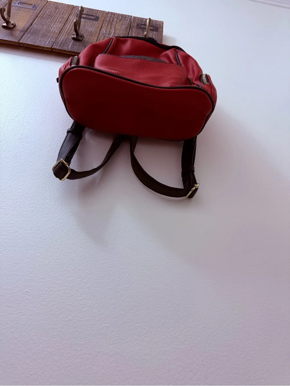 Juicy Couture Red Backpack with Black Trim and Gold Logo